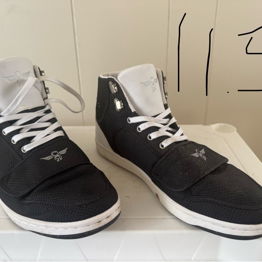 Creative Recreation Black and White High-Top Sneakers